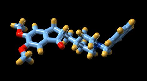 Molécule de donépézil en image de synthèse