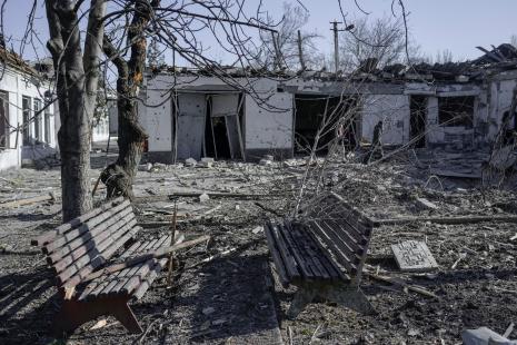 Hôpital psychiatrique touché par les bombardements russes à Mykolaïv, dans le sud de l'Ukraine
